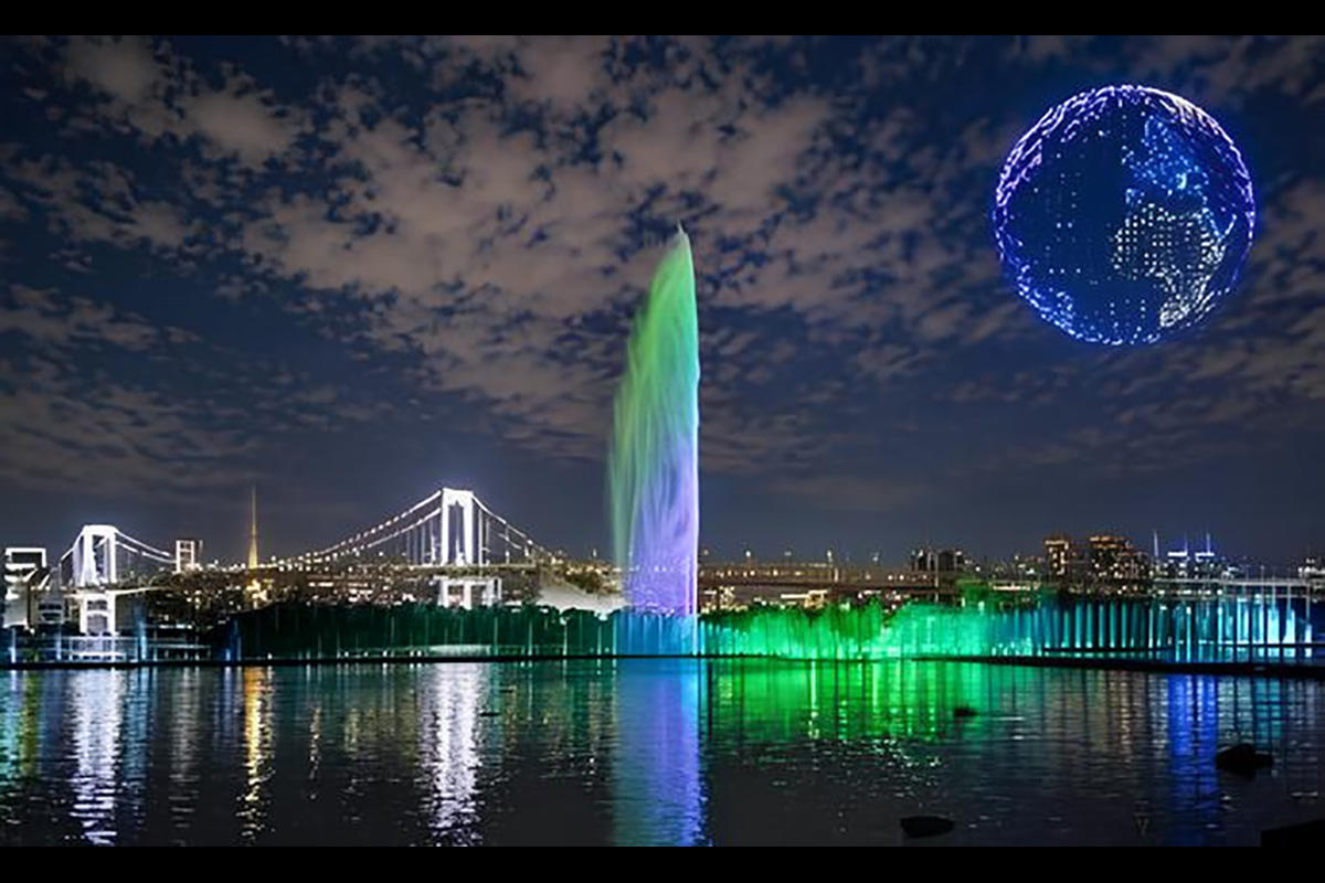 お台場海浜公園で800機ドローンショー 「東京アクアシンフォニー×TOKYO Entertainment Journey」開催