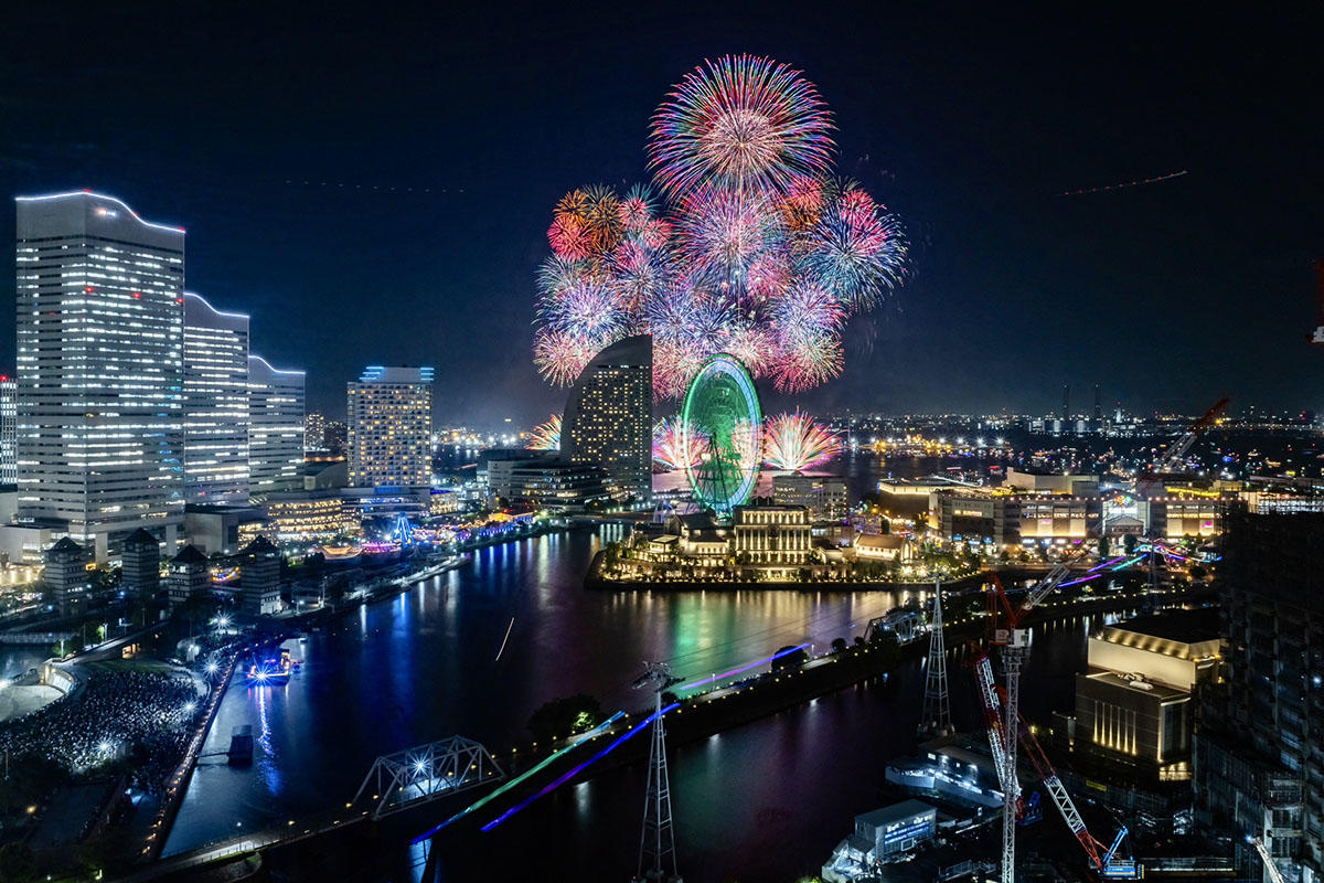 【現地レポ】みなとみらいフェスティバル2026 ワシントンホテルから見た18,000発の花火