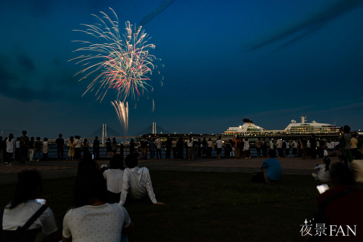 花火とシーボーン・ソジャーン　「横浜ナイトフラワーズ」5月30日 赤レンガパーク取材レポート