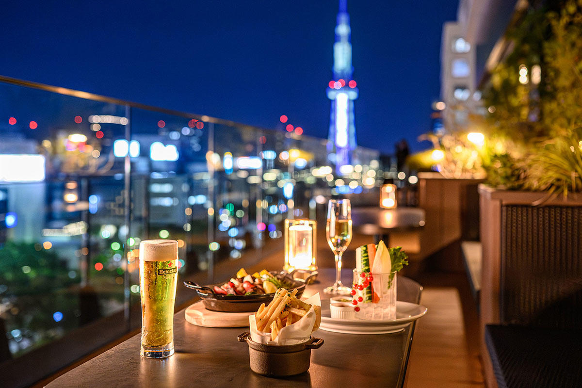 名古屋・栄のルーフトップテラスで夏のフリーフロープラン「泡と風のテラスプラン」 ザ ロイヤルパークホテル アイコニック 名古屋
