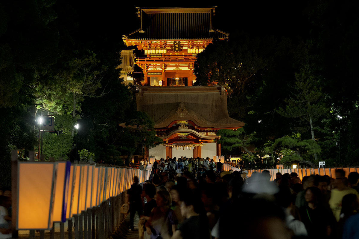 【現地レポ】鎌倉ぼんぼり祭り2026（鶴岡八幡宮）著名人の書画と夜の境内