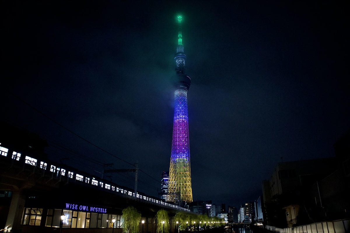 東京スカイツリー GREEN×EXPO 2027 特別ライティング 点灯レポ（2026年9月15日）